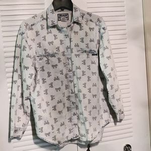 Denim bow shirt
